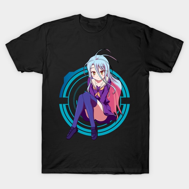 No Game No Life - Shiro T-Shirt by Hala Art